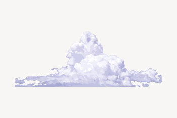 Aesthetic cloud sticker, weather illustration | Free Vector - rawpixel