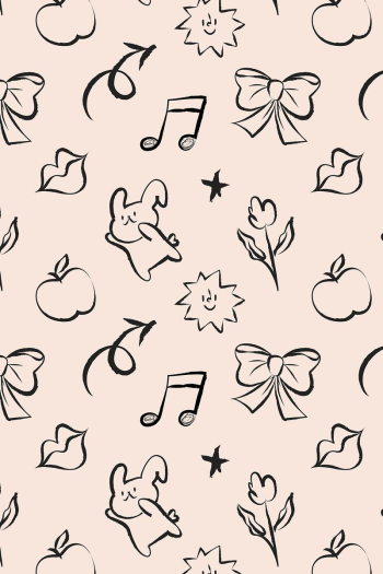Aesthetic doodle pattern background, bunny | Free Photo - rawpixel Aesthetic doodle pattern background, bunny | Free Photo - rawpixel