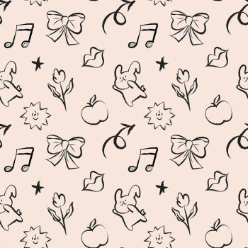 Aesthetic doodle pattern background, bunny | Free PSD - rawpixel Aesthetic doodle pattern background, bunny | Free PSD - rawpixel