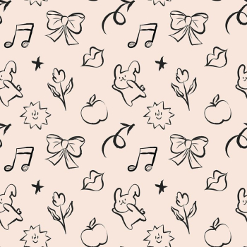 Aesthetic doodle pattern background, bunny | Free Vector - rawpixel Aesthetic doodle pattern background, bunny | Free Vector - rawpixel