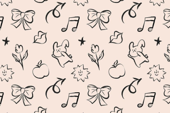Aesthetic doodle pattern background, bunny | Free Vector - rawpixel Aesthetic doodle pattern background, bunny | Free Vector - rawpixel