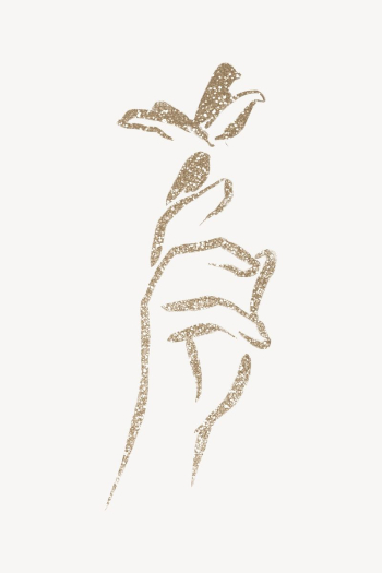Aesthetic hand collage element, gold | Free Photo - rawpixel