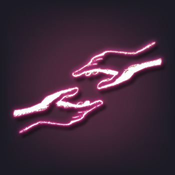 Aesthetic helping hands neon sticker, | Free Vector - rawpixel Aesthetic helping hands neon sticker, | Free Vector - rawpixel