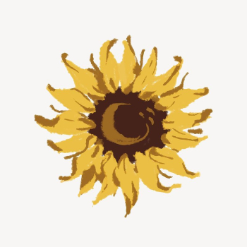 Aesthetic sunflower flower collage element | Free Vector - rawpixel