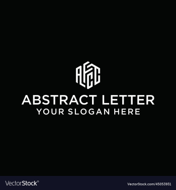 afcc letter icon hexagon shape image