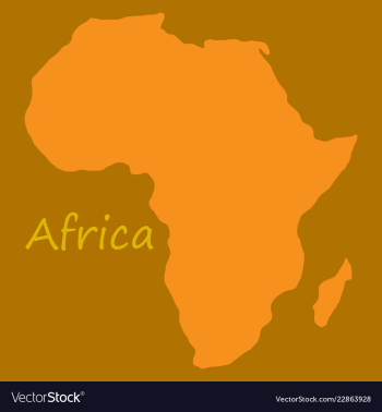 Africa map vector image Africa map vector image