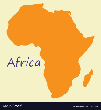 Africa map vector image Africa map vector image