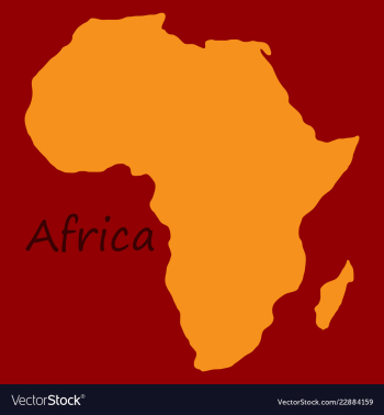 Africa map vector image Africa map vector image