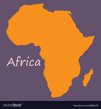 Africa map vector image Africa map vector image