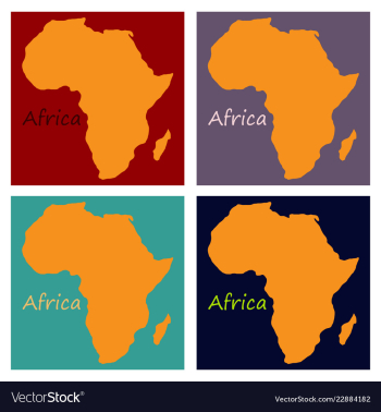 Africa map vector image Africa map vector image