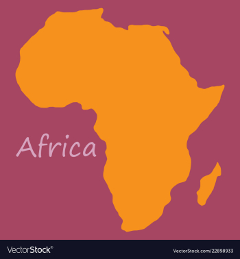 Africa map vector image Africa map vector image
