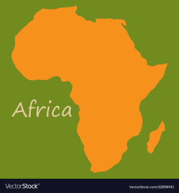 Africa map vector image Africa map vector image