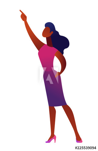 African american business woman pointing with finger vector illustration African american business woman pointing with finger vector illustration