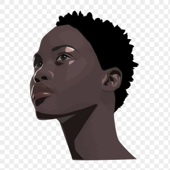 African-American woman png sticker, portrait | Free PNG - rawpixel