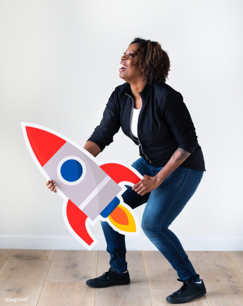 African descent woman holding rocketship icon | Free stock photo - 391860 African descent woman holding rocketship icon | Free stock photo - 391860