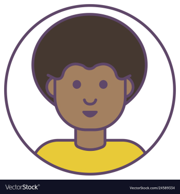African man avatar man with stylish hairstyle vector image African man avatar man with stylish hairstyle vector image