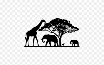 African Safari Silhouette