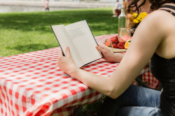 Afternoon Picnic Table Reading Afternoon Picnic Table Reading