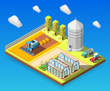Agricultural isometric composition Free Vector Agricultural isometric composition Free Vector