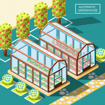 Agricultural robots isometric composition Free Vector Agricultural robots isometric composition Free Vector