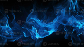 AI generated Blue Flames on Black Background. Fire, Hot, Burn AI generated Blue Flames on Black Background. Fire, Hot, Burn