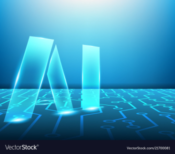 Ai network circuit symbols concept vector image Ai network circuit symbols concept vector image