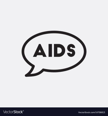 Aids in talk cloud vector image