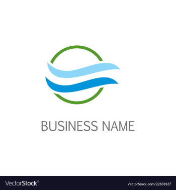 Air wave bio logo vector image Air wave bio logo vector image