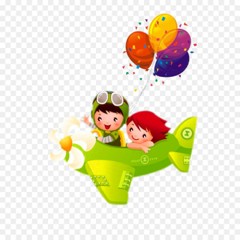 Airplane Cartoon Clip art - Cartoon child material 