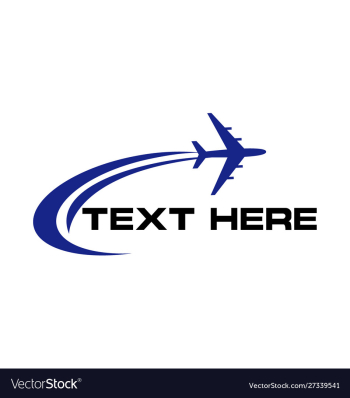 Airplane company logo traveling logo vector image Airplane company logo traveling logo vector image