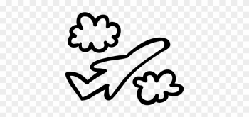 Airplane Hand Drawn Flight Between Clouds Vector - Airplane Drawing Png Airplane Hand Drawn Flight Between Clouds Vector - Airplane Drawing Png