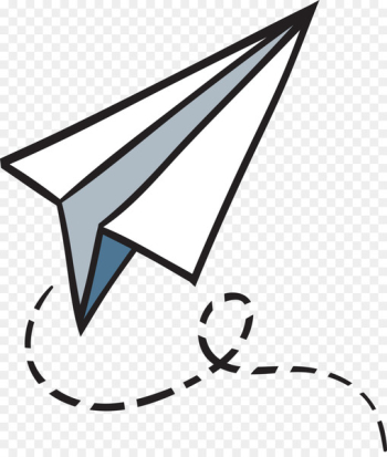 Airplane Paper plane Clip art - White paper airplane 