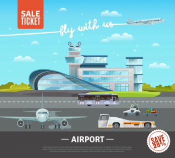 Airport vector illustration Airport vector illustration
