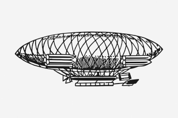 Airship, transportation illustration. Free public | Free Photo Illustration - rawpixel