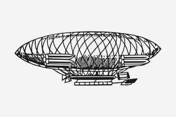 Airship, transportation illustration psd. Free | Free PSD Illustration - rawpixel