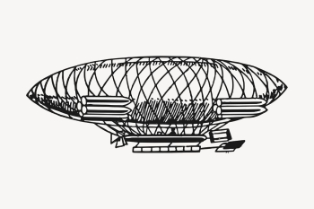 Airship, vintage transportation clipart vector. | Free Vector Illustration - rawpixel