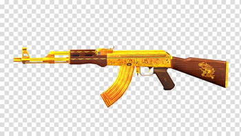 AK-47 Gold Desktop Firearm Assault rifle, ak 47 transparent ...