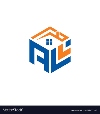 Al home abstract polygonal letter logo vector image Al home abstract polygonal letter logo vector image