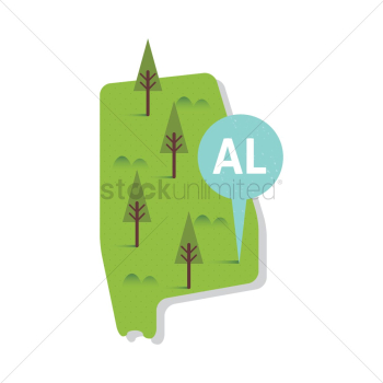 Alabama state map Alabama state map