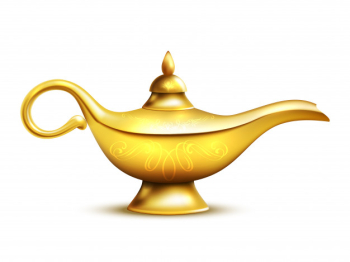 Aladdin lamp isolated icon Free Vector Aladdin lamp isolated icon Free Vector