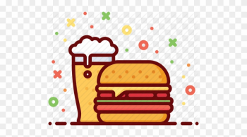 Alcohol Drink Fast Food - Beer And Food Icon