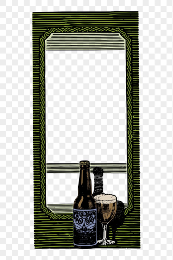 Alcohol frame png sticker, vintage | Free PNG - rawpixel