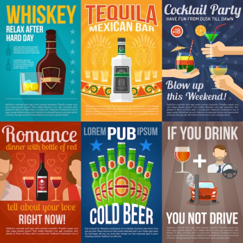 Alcohol Mini Poster Set Alcohol Mini Poster Set