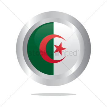 Algeria flag button Algeria flag button