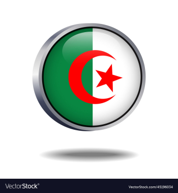 algeria flag button algeria flag button