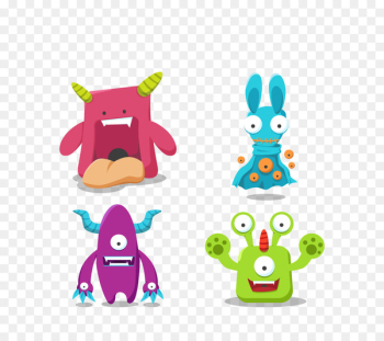 Alien Cartoon Monster Drawing - Vector Monster Planet Alien Cartoon Monster Drawing - Vector Monster Planet