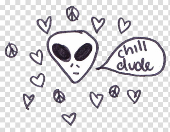 Alien, Chill Dude alien heart transparent background PNG clipart