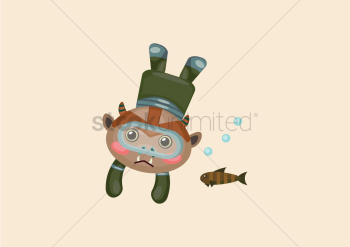 Alien creature diving Alien creature diving