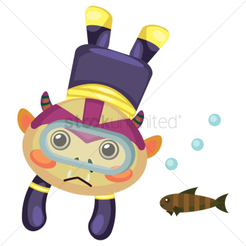 Alien creature diving Alien creature diving