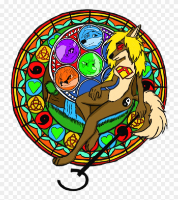 Alisa Wolf Dive Into The Heart Stain Glass Style - Circle Alisa Wolf Dive Into The Heart Stain Glass Style - Circle